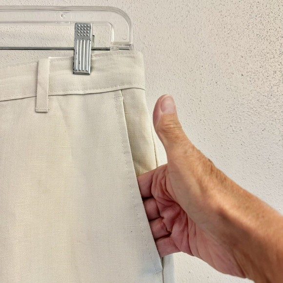 Van Heusen Studio‎ Women Size 14 NWT Capri Slacks/Pants Linen Blend with Pockets - Picture 4 of 12